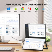 Extension de moniteur portable à double écran de 15.6 pouces Moniteur d'écran portable pour extension d'écran pour ordinateur portable