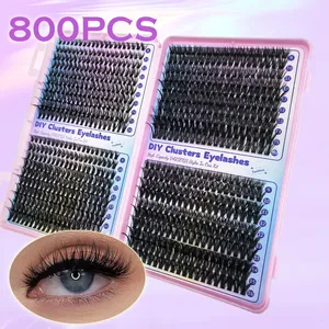 MJ 640 piezas 30D/40D/50D/60D Pestañas Individuales en Libro, Extensiones de Pestañas Postizas en Racimo para Maquillaje DIY en Casa - Product Image 3