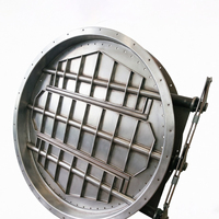 Grille de régulation de volume d'air en acier inoxydable grand diamètre pour conduits de ventilation, à fonctionnement stable