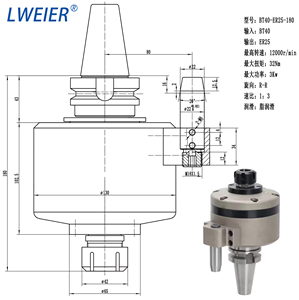 Reductor de velocidad de husillo de alta velocidad 1:3 BT40/BT50 para centro de mecanizado, cabezal de husillo de alta velocidad, portaherramientas de alta velocidad 1:5 - Product Image 5