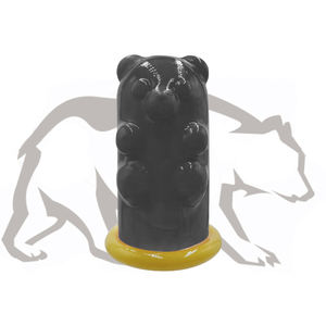 Anpassbare Kondome Schwarzbär-Kondom für Tiere Verlängerung Gerippte Genoppte Penishüllen zur Unterstützung der Penisvergrößerung - Product Image 1