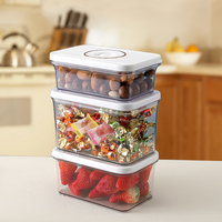 Ensemble de boîtes hermétiques transparentes KZR, boîte de conservation sous vide rectangulaire pour viande, récipient de conservation sous vide pour aliments