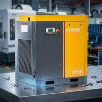 Compresseur à vis rotatif stationnaire refroidi par air, lubrifié à l'huile, Airking 15 kW 20 CV, avec pompe, certifié CE, ASME, ISO, pour usage industriel