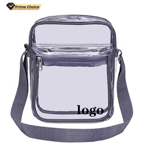 Sac à bandoulière en PVC transparent personnalisé BSCI sac à bandoulière étanche pour travail/affaires/voyage approuvé par le stade - Product Image 1
