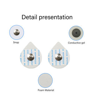 Neonatale wegwerp ozon desinfecterende 50mm waterdruppelvormige schuimstof <span class=keywords><strong>ECG</strong></span>-elektrode sheet accessoire voor elektrocardiograaf - Product Image 6