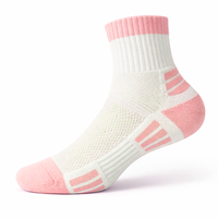 Chaussettes de course d'été Coolmax à haute élasticité avec soutien de la voûte plantaire et détail de revers, personnalisées pour le confort des pieds plats