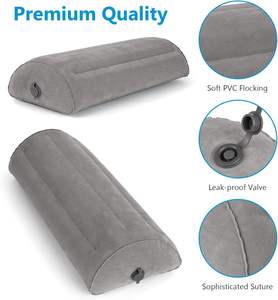 Coussin de soutien lombaire gonflable en PVC léger et portable, pompe à gonflage externe, pour 1 à 2 personnes, sensation confortable, imperméable, camping - Product Image 4