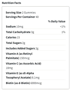 Suplemento de Salud, Gomitas Multivitamínicas con Biotina para la Salud Avanzada del Cabello, la Piel y las Uñas, Personalizable, 6000mcg de Biotina - Product Image 4