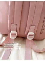 Sac à dos antivol chic pour femme Style tendance pour combo rose et beige avec pendentif design doux doublure en polyester fermeture éclair