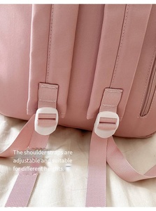 <span class=keywords><strong>Zaino</strong></span> antifurto <span class=keywords><strong>donna</strong></span> Chic stile moda per rosa e <span class=keywords><strong>Beige</strong></span> Combo con Design dolce ciondolo fodera in poliestere cerniera - Product Image 6