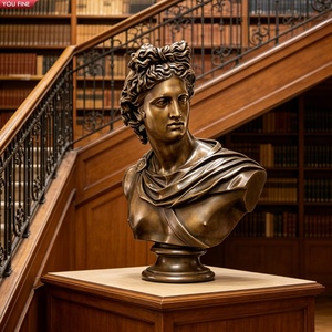 YOUFINE - Busto de <span class=keywords><strong>Apolo</strong></span> Clásico en Bronce Fundido, Escultura Clásica del <span class=keywords><strong>Dios</strong></span> <span class=keywords><strong>Griego</strong></span> para Decoración del Hogar - Product Image 6
