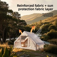 Carpa Inflable Automática Zentopia para 3-4 Personas, Impermeable, Doble Capa, Montaje Instantáneo, Tipo Villa, para Familias, Aire Libre