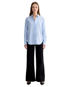 レディースシャツ＆ブラウス コットン 長袖 無地 フォーマル ビジネス レギュラーフィット ボタンフロント 春 オフィスウェア OEM 卸売 - Product Image 6