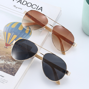 Benola Classic Custom Logo Original Copper Frame <b>Mirror</b> Lenses <b>Acrylic</b> Unisex Sunglasses Model 8330 - Product Image 1