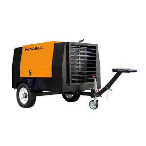 ضاغط هواء 7bar 8bar 10bar 375cfm 185cfm محرك ديزل محمول ضاغط هواء مع جاك مطرقة - Product Image 2