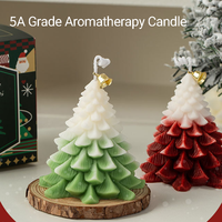 Décoration de la maison nouveauté INS forme de Noël bougie parfumée cadeau Double couleur arbre de Noël Mini parfumé luxe
