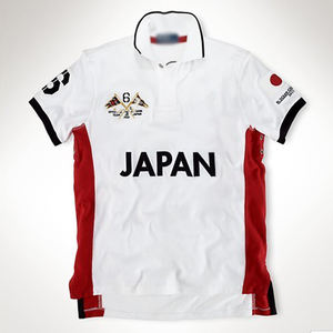 En stock Collection 100% Coton À Manches Courtes Respirant Piqué Tissu avec Broderie Pays Lettre Motif D'été Taille Lâche - Product Image 2