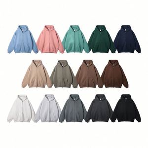 ODM/OEM Wholesale 100% Cotton Winter Men's Full <b>Zip</b> up Hoodies with Embroidered Custom Logo for Unisex - Product Image 5