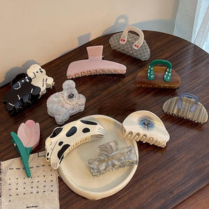 Accessoires pour cheveux de haute qualité, grande <span class=keywords><strong>pince</strong></span> à cheveux en acrylique givrée, <span class=keywords><strong>pince</strong></span> à cheveux simple, serre-tête, <span class=keywords><strong>pince</strong></span> à cheveux multi-pinces pour le coiffage - Product Image 2