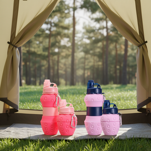 Botella de Agua Plegable de Silicona Retráctil con Diseño de Fresa para Niños, para Deportes al Aire Libre, para Beber Directamente, para Viajes - Product Image 2