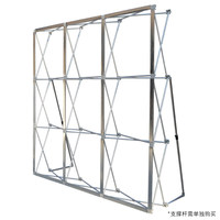 Support d'affichage en tissu tendu en alliage d'aluminium, graphiques imprimés haute définition, style minimaliste moderne, panneau d'exposition pliable