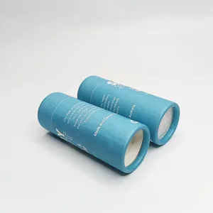 Eco-friendly tubo di carta di imballaggio per bottiglie di olio essenziale riciclato tubo di carta rotonda scatola 10ml 30ml 50ml