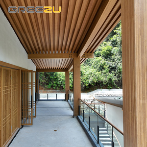 Arco de madera de bambú, cabina prefabricada, viga de bambú Glulam, materiales de casa prefabricada, marco de techo de casa Modular, madera de bambú, timbe desmontable - Product Image 2