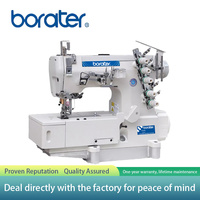 Machine à coudre industrielle Borater à triple aiguille, électronique, automatique, point interlock, surjeteuse haute vitesse pour vêtements, neuve