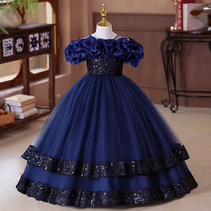 Vestito da Principessa per Bambina 12 Anni, Design a Strati Soffici, Abito da Damigella per Matrimonio, Spalle Scoperte, Vestito Elegante per Bambine - Product Image 4
