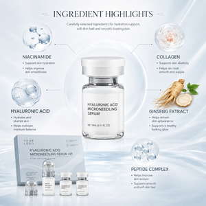 Sérum Microneedle Hydratant en Profondeur Anti-Âge Réparateur de Barrière Cutanée pour Tous Types de Peaux, Marque Privée OEM, Kit de Sérum Microneedle à l'Acide Hyaluronique - Product Image 2