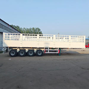 Semirremolque de Transporte de Ganado de <span class=keywords><strong>Tres</strong></span>, Cuatro y Cinco <span class=keywords><strong>Ejes</strong></span>, Fabricado en China, Usado/Nuevo, con Vallas, en Venta - Product Image 4