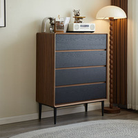 Cómoda Moderna de Mediados de Siglo, de Madera Maciza y Duradera, con Cajones para Ropa, para Sala de Estar y Dormitorio