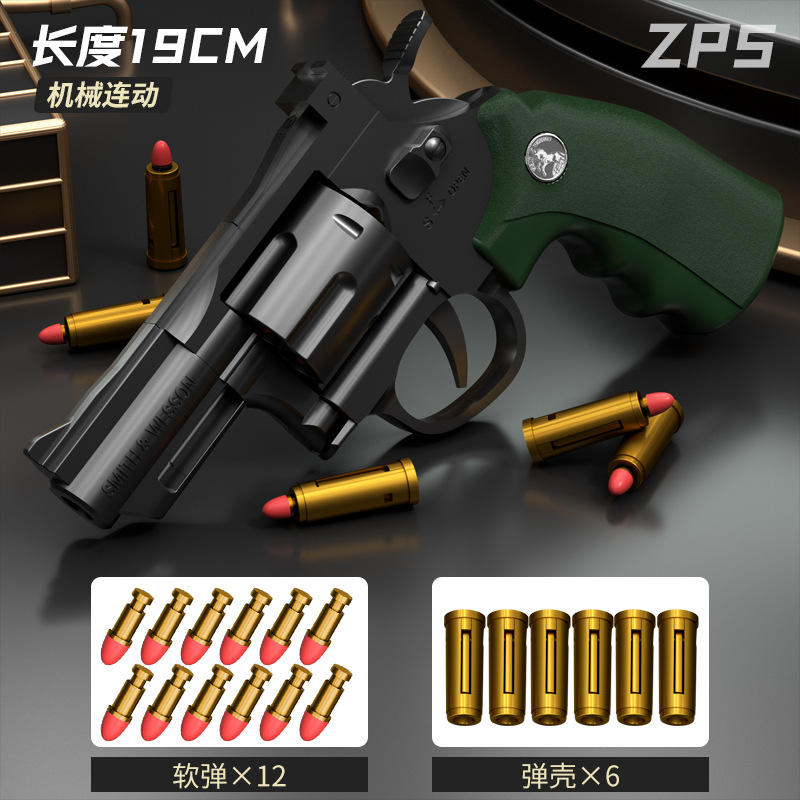 Magnum 2023A Revolver, Noir/Vert (Modèle Court)