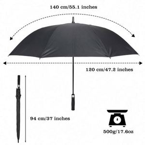 Parapluie automatique de haute qualité, résistant à la pluie et au vent, 8 baleines, long manche, personnalisable avec impression de logo, pour la pluie - Product Image 2