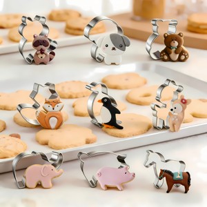 <span class=keywords><strong>Emporte</strong></span>-pièces en bois pour biscuits : Hibou, Cerf, Oiseau, Hérisson, Écureuil, Champignon, Animaux de la forêt, pour Anniversaire d'enfants, Baby Shower - Product Image 3
