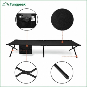 Lit <span class=keywords><strong>de</strong></span> camping pliable en toile épaisse portable avec sac <span class=keywords><strong>de</strong></span> transport, pour une utilisation en intérieur et en extérieur - Product Image 5