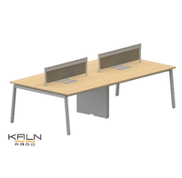 Poste de travail modulaire pour bureau, table de personnel en open space pour 2, 4 ou 6 personnes, idéal pour les projets de coworking commercial