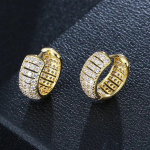 Orecchini a Cerchio Geometrici Rotondi per Donne, Accessori per Orecchie Vintage Semplici per Uso Quotidiano - Product Image 2