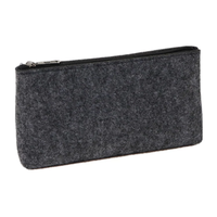 Étui à crayons en feutre de laine recyclée durable et lavable, pochette à fermeture éclair minimaliste pour fournitures de bureau, école, étudiants