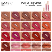 IMAGIC - Ensemble de rouges à lèvres liquides mats et pailletés en gros, longue tenue, imperméables, haute pigmentation, pour les distributeurs IMAGIC