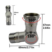 Raccord coudé pivotant à 180 et 360 degrés pour tuyau de jardin Raccords de tuyauterie réglables pour l'entretien de la piscine Lavage des allées