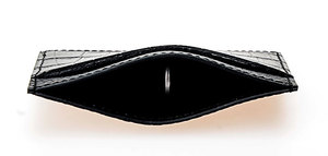 Portefeuille de luxe personnalisé en cuir à motif de crocodile véritable unisexe mince et minimaliste porte-cartes de crédit porte-cartes d'identité - Product Image 5