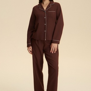 Unisex Custom ODM <strong>Pyjamas</strong> <strong>for</strong> Couple 100% Bamboo Fiber Breathable Thermal <strong>Summer</strong> Spring Casual Woven Sleepwear - Product Image 6