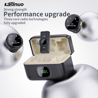 Microphone cravate magnétique sans fil en gros avec suppression de bruit ENC, transmission 2.4G, batterie 48H et boîtier de charge avec affichage LED