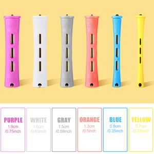 Venta al por mayor de fábrica: Herramientas de peluquería DIY, rizadores de pelo de plástico, rodillos de pelo multicolor, varillas cortas para ondas frías para mujer - Product Image 5