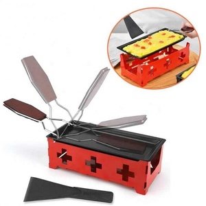 Plaque de cuisson portable antiadhésive en métal pour <span class=keywords><strong>raclette</strong></span>, four, grill, rôtissoire, plateau de cuisson, ensemble de cuisson pour le camping, outil de cuisson - Product Image 2