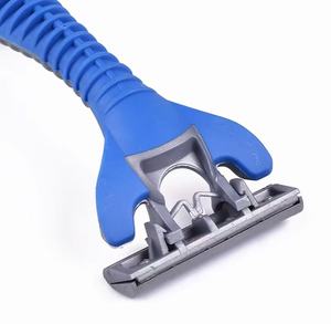 Tùy Chỉnh Thép Không Gỉ Bàn Chải Ướt Người Đàn Ông Của Mặt Dao Cạo Ba Lưỡi Hệ Thống Cho Cạo Râu Cho Tiệm Hớt Tóc Sử Dụng - Product Image 1