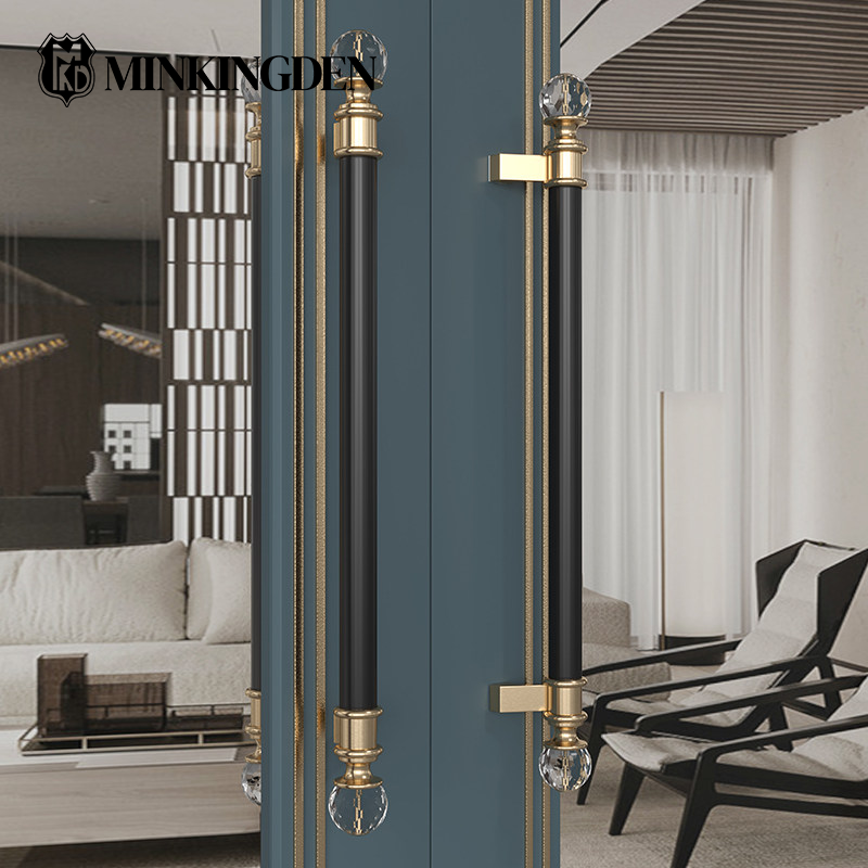 Cristal avec anti-pincement en acier inoxydable noir
