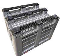 Vente directe d'usine Logistique de grandes caisses à palettes avec couvercles et grandes caisses de manutention Caisse à palettes en plastique
