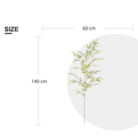 Plante artificielle en bambou de 140 cm, feuilles de bambou artificielles, branche de feuilles artificielles pour la décoration intérieure, le bureau, l'hôtel